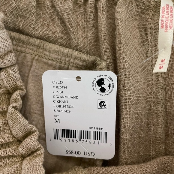 NWT Free People Solar Flare Baja Cotton Short in Warm Sand. Size Medium - Picture 8 of 9